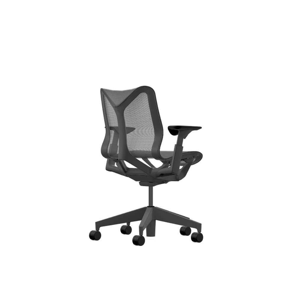 Кресло Herman Miller Cosm, низкая спинка, цвет Graphite, регулируемые подлокотники