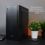 Корпус ТЕСЛА (TESLA) 3203BM, Без БП, ATX, чёрный, 2xUSB2 (TSL-3203-BM)