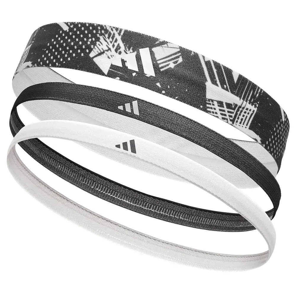 Band Adidas Hairband Graphic 3P - black/white