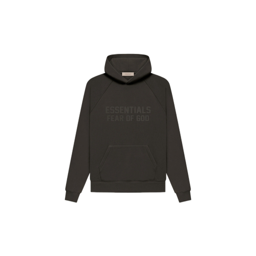Худи Fear of God Essentials Hoodie Wood Off Black, FOG-FW22-558