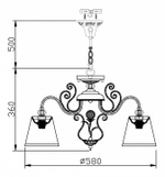 Подвесная люстра Maytoni Vintage ARM420-05-R