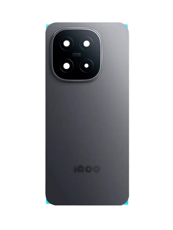 Задняя крышка для Iqoo 15 черная (Black) со стеклом камеры
