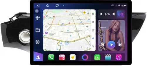 Магнитола для KIA Rio 4, Rio X-Line 2017-2020 (рамка с кнопкой 10) - FarCar GX877 монитор 13" 2K QLED на Android 14, S500+TS20, Быстрейшая, CarPlay, 4G SIM-слот