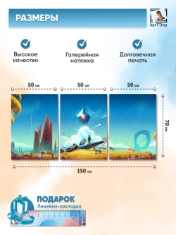 Картина No Man's Sky, модульная на стену