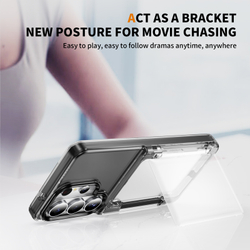 Прозрачный чехол Lumen Case с подставкой 2‑в‑1 и отделением для карт: Samsung Galaxy S25 Ultra