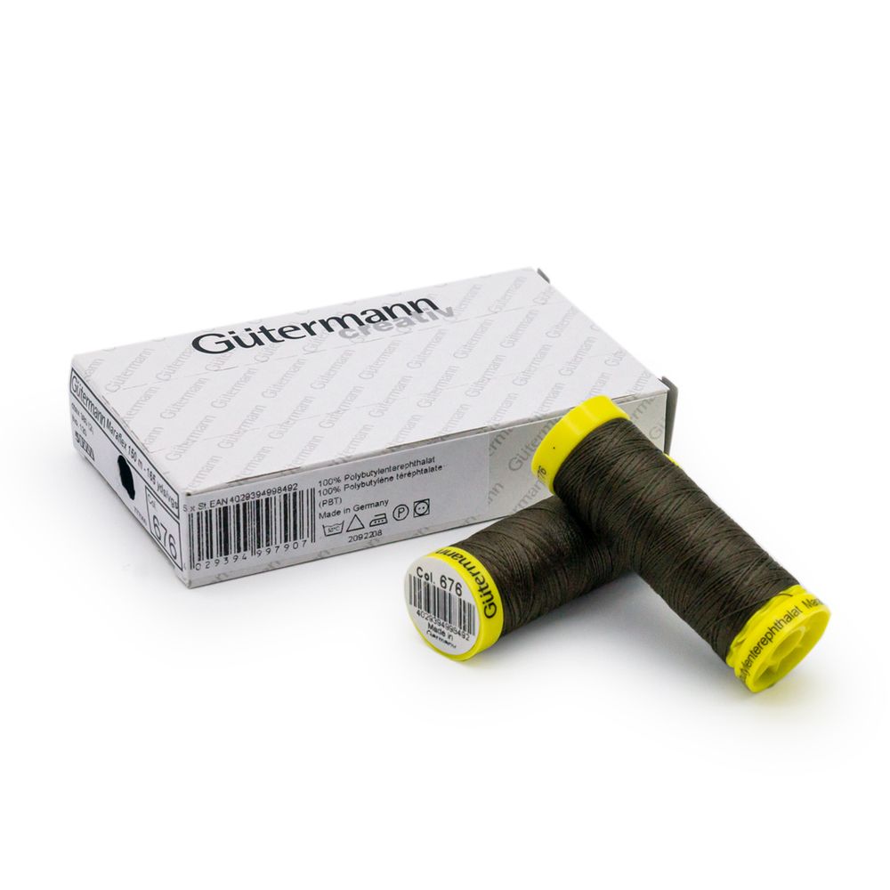 Нитки для трикотажа Gutermann Maraflex 120 (150 метров), 5 кат. | 676 св.хаки