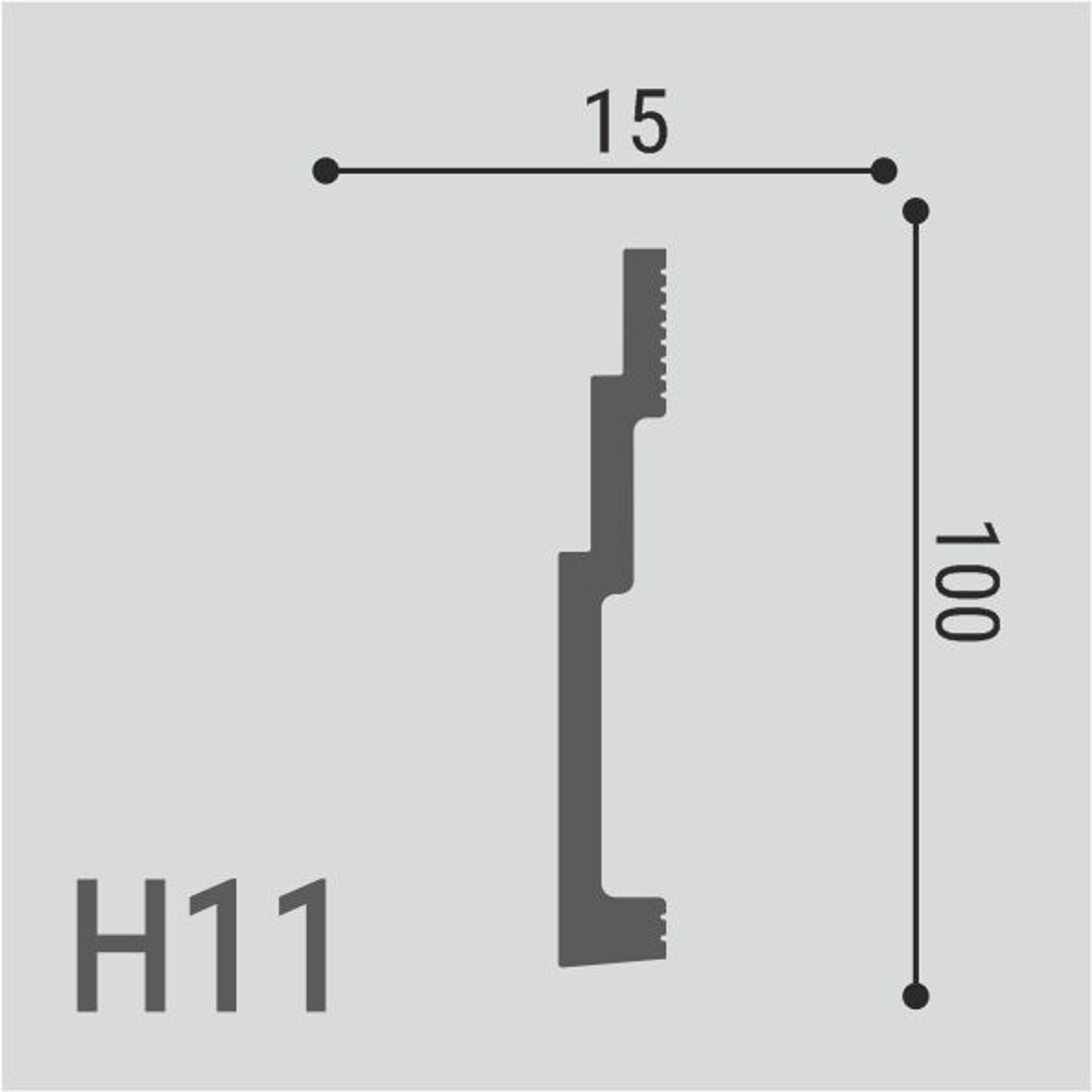 Плинтус напольный  XPS POLYMER Н 11 100/15