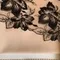 Вышивка на сетке какао/черная (правая) 20 см