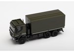 Грузовой автомобиль Iveco Trakker 6x6 с бортовой платформой и тентом, военный