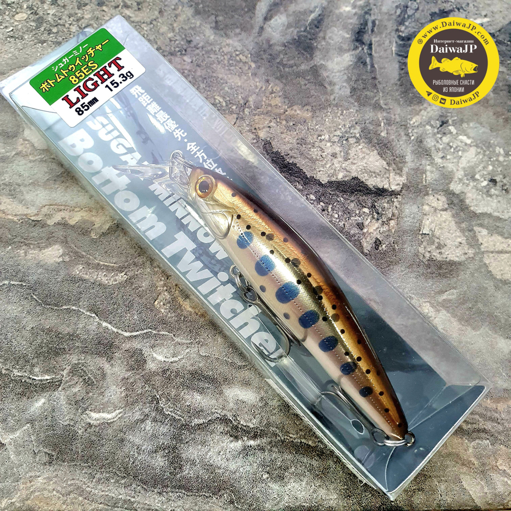 Воблер BASSDAY Sugar Minnow Bottom Twitcher 85ES Light M-02