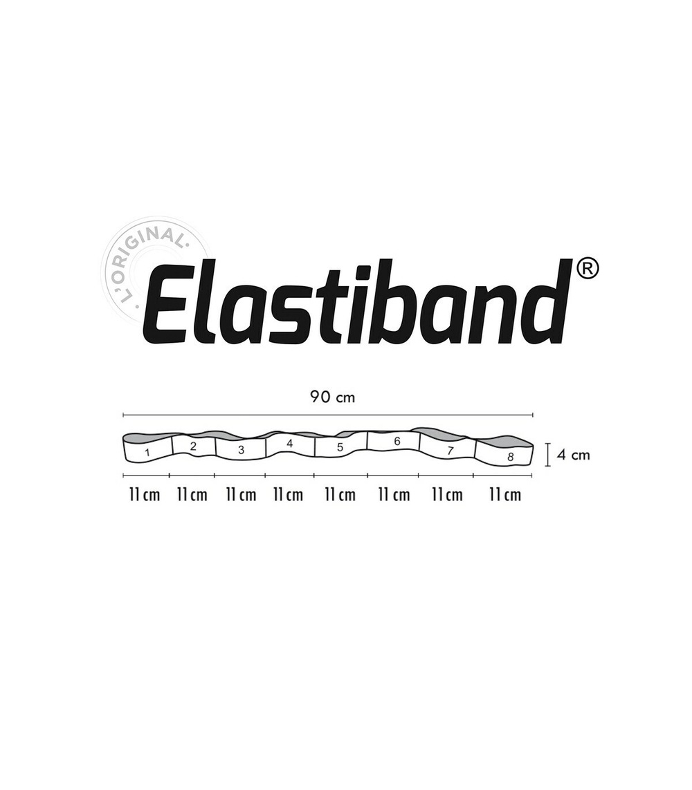 Эспандер Sveltus Elastiband Original 15 кг черный, постер/ упаковка