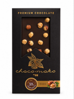Шоколад темный с фундуком «choko-moko», 55 % какао, 100 г