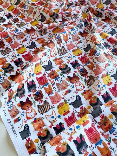 ЦВЕТНЫЕ МИНИ КОТИКИ, 100% хлопок, Handmade Fabrics 2