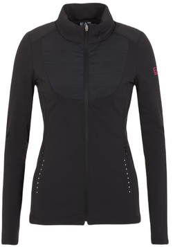 Женская теннисная куртка EA7 Woman Jersey Bomber Jacket - черный