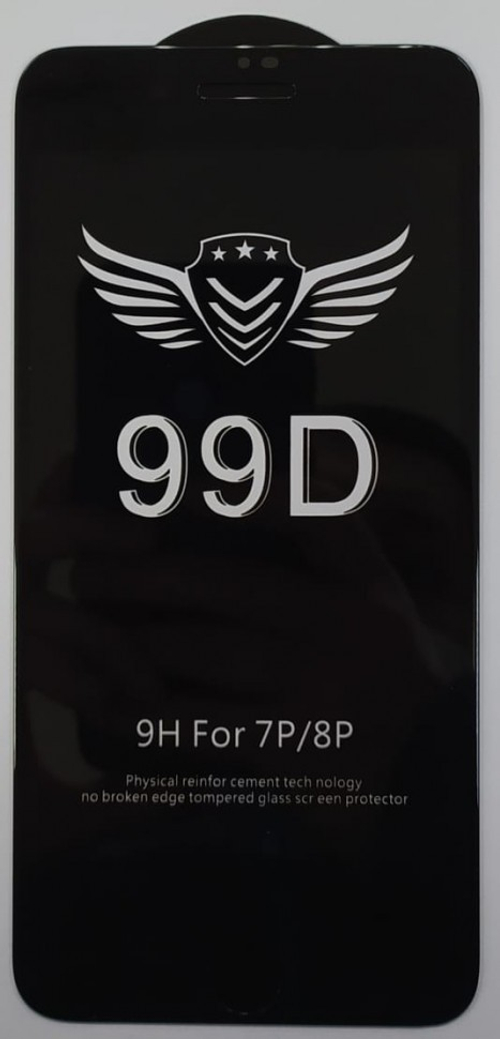 Защитное стекло для i-Phone 7 Plus/8 Plus 99D чёрное