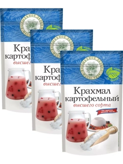 Крахмал картофельный высшего сорта 200г * 3 штуки