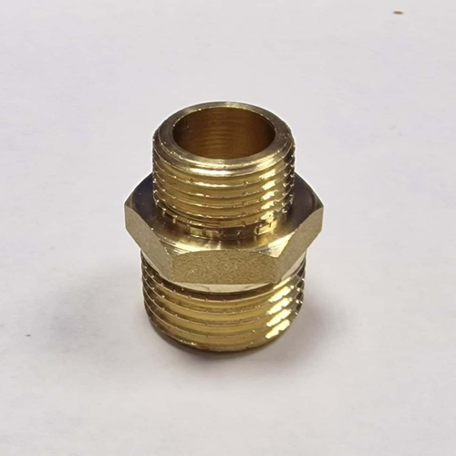 Переходник НР3/8*18*НР1 с бортом, никель DK-427
