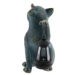 GAEM Фигурка садовая "Кошка" с подсветкой (солнечная батарея), L21 W12,5 H25 см