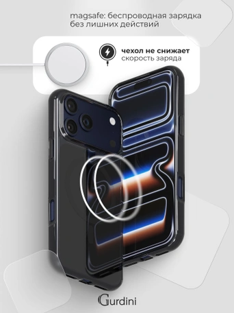 Чехол противоударный для iPhone 17 Pro Max / 18 Pro Max 6.9" Gurdini Clarity Case TPU Black