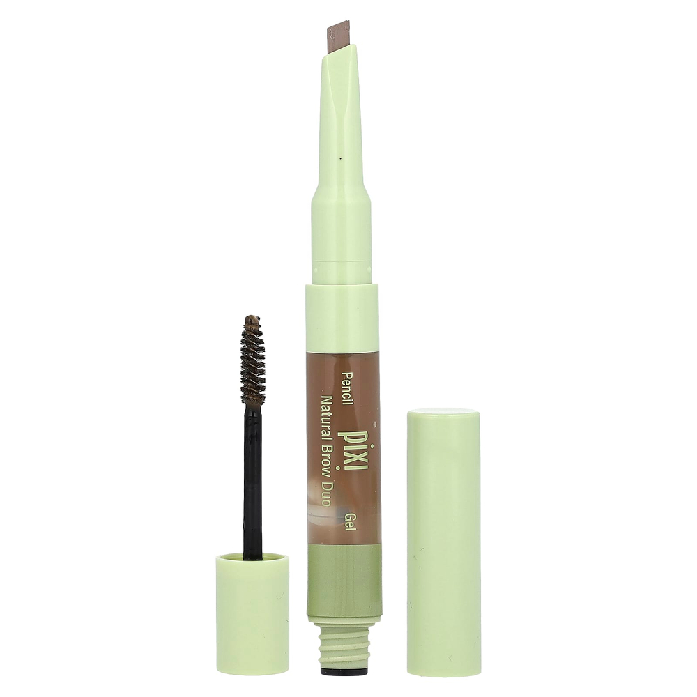 Pixi Beauty, карандаш для бровей и гель для бровей 2-в-1, натуральный коричневый, 1 шт.