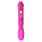 Розовый вибратор-кролик 26,5см с воздушно-волновой стимуляцией Amovibe G Spot Ultra Flapping Rabbit Vibrator Pink