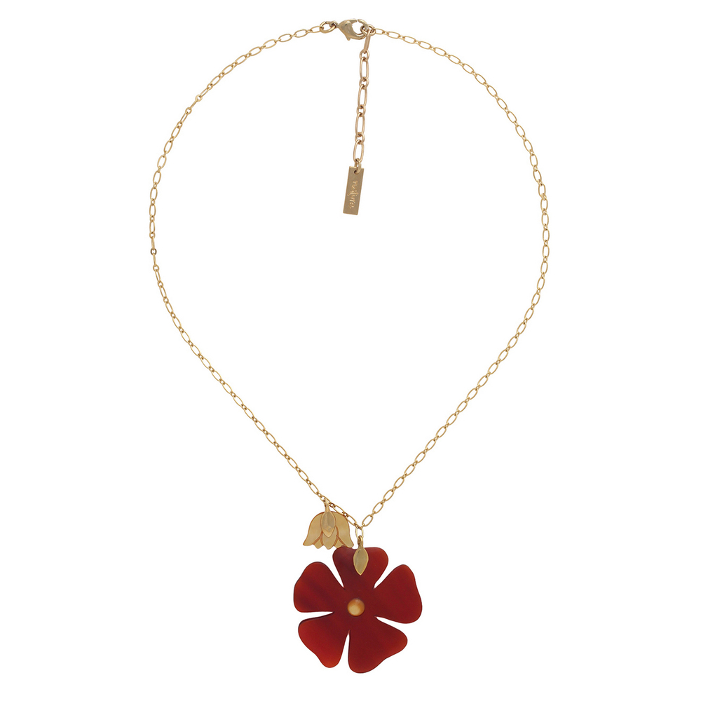 Колье Nature Bijoux, Son Jardin, с перламутром и рогом, NB26.1-15-43841 (красный)