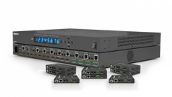 Wyrestorm MX-0808-KIT-V2 - комплект из матричного коммутатора 8х8 HDBaseT (4K60 4:2:0) и 8 приемников (4K до 35м, FullHD до 70м), де-эмбедирование аудио, PoH, ИК, RS-232, LAN