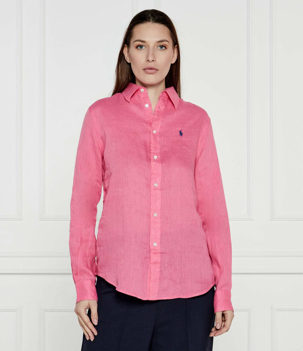 Льняная рубашка POLO RALPH LAUREN - розовый(211970730)