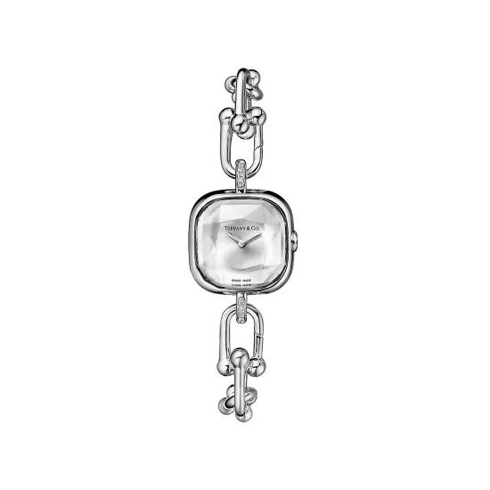 Tiffany HardWear Watch in Sterling Silver and Steel with Diamonds