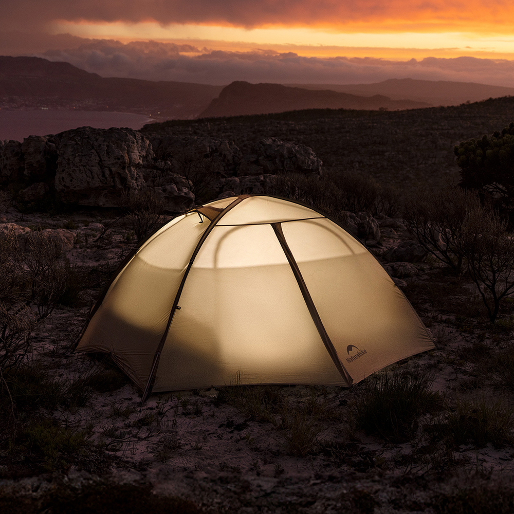 Палатка Naturehike Jiling PRO 1-местная, алюминиевый каркас, сверхлегкая, светло-коричневая