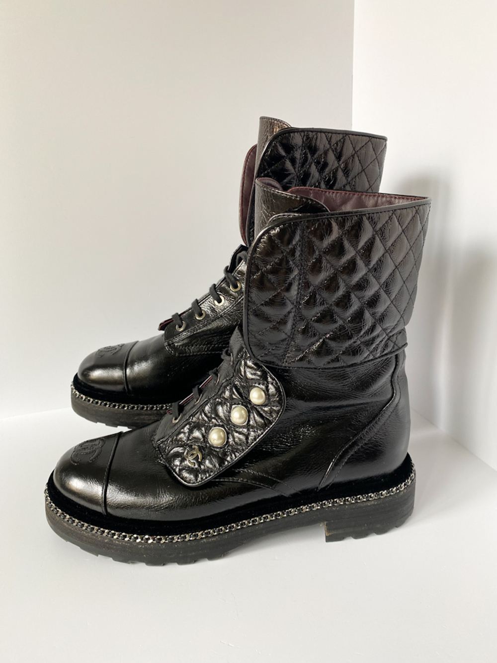 Кожаные ботинки Chanel, 39