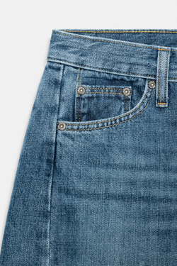 ZARA ДЖИНСЫ ZW COLLECTION ANKLE RELAXED СО СРЕДНЕЙ ПОСАДКОЙ, ВЫЦВЕТШИЙ СИНИЙ
