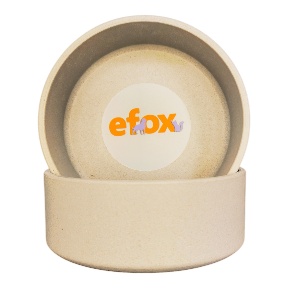 Миска "efox" OSTO для питомцев из бамбука, форма чаша