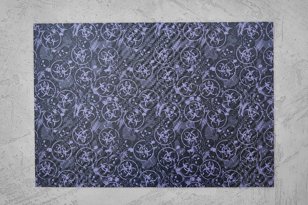 Кайдекс Toxic Skull black/lavender 2,03мм, лист 300x200мм