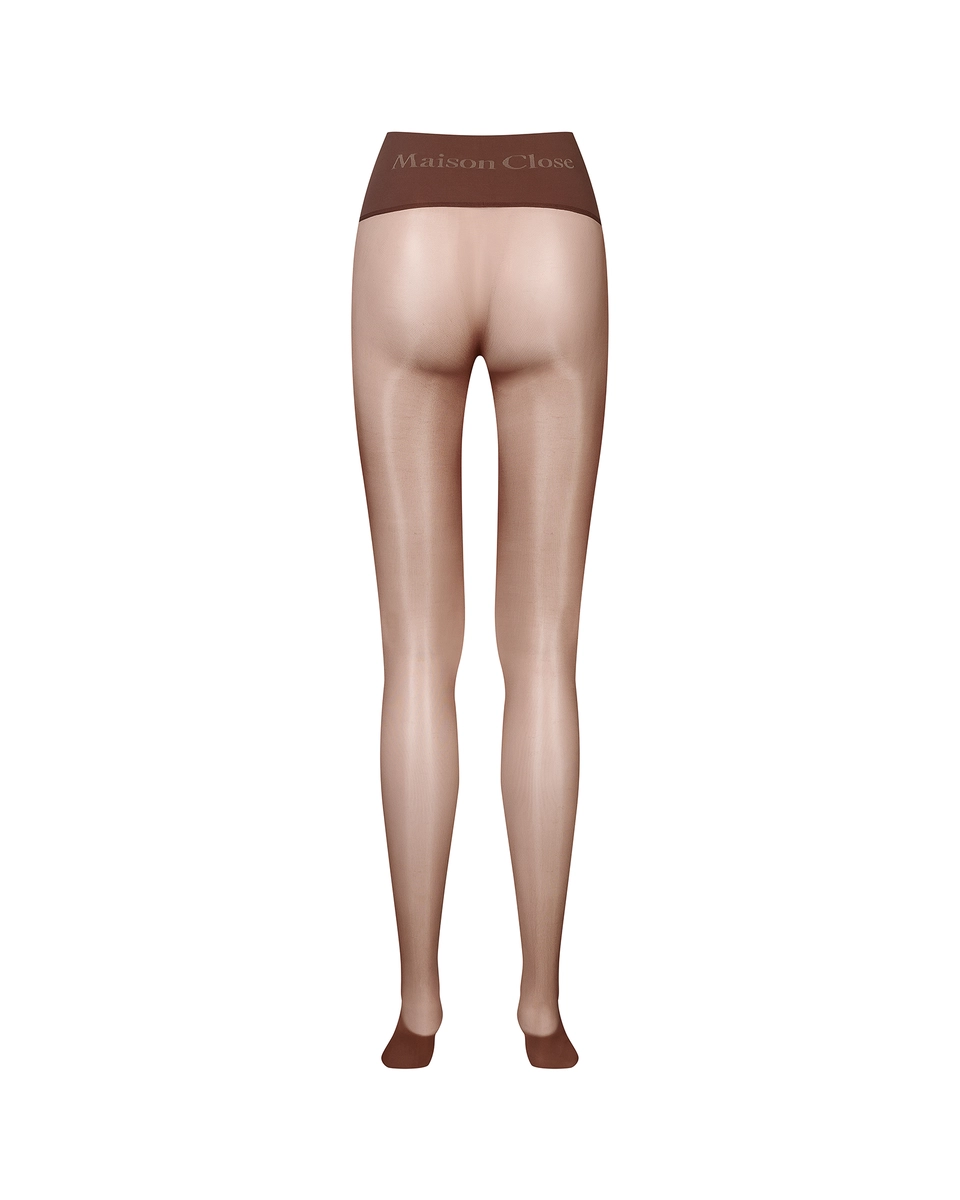 колготки Collant seamless indemaillable - dark nude коричневые