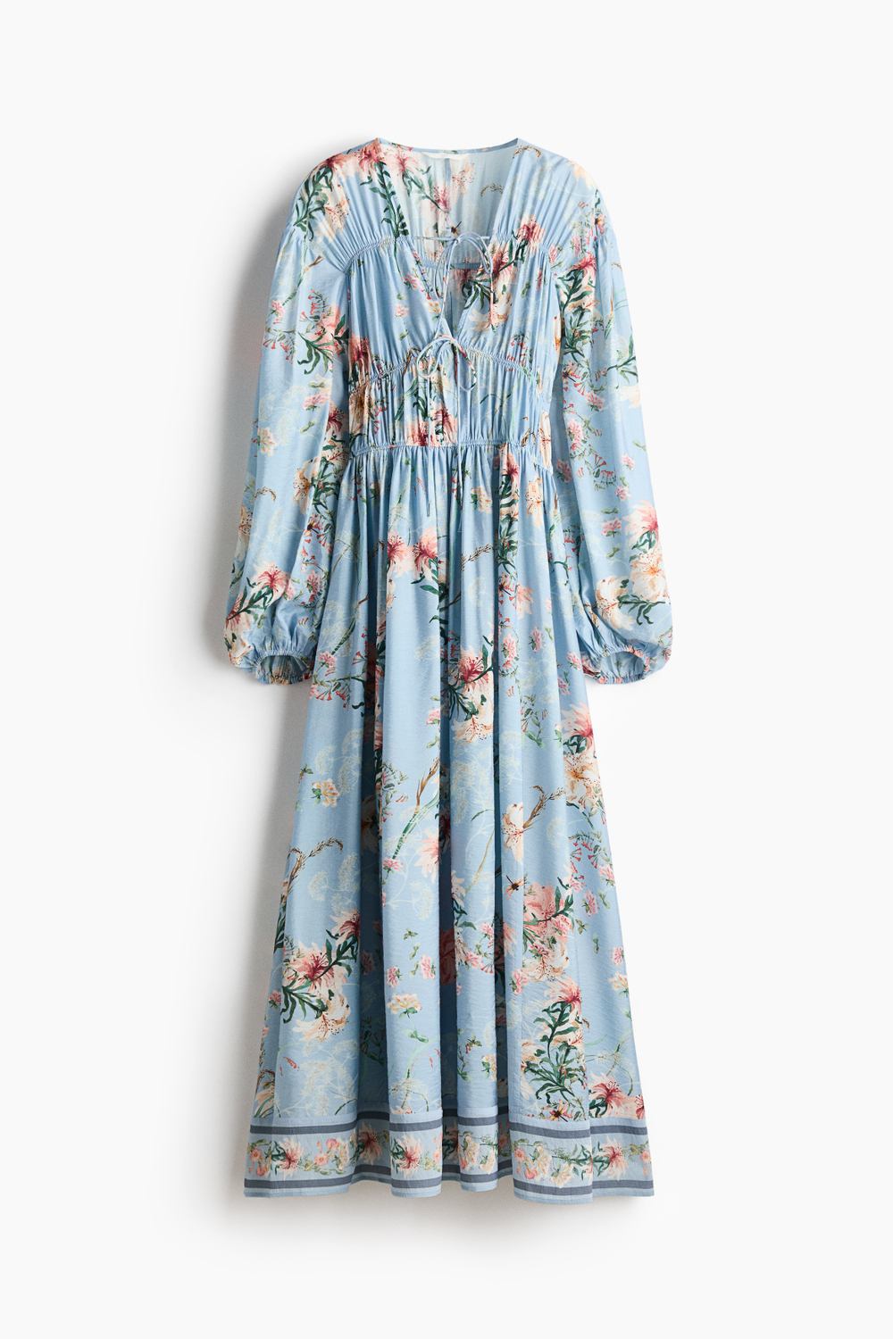 Платье с принтом и шнурками - H&M
