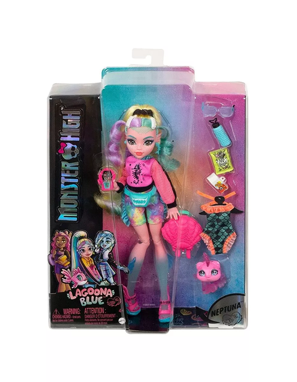 Кукла Монстер Хай Лагуна Блю 3 поколение | Monster High Lagoona Blue HHK55 базовая g3 кукла-персонаж (6+)
