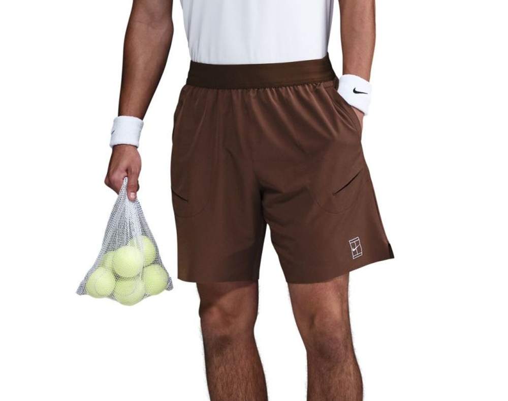 Мужские теннисные шорты Nike Court Advantage Dri-Fit 8in - cacao wow/white