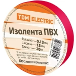 Изолента ПВХ TDM 15мм x 20м, красная