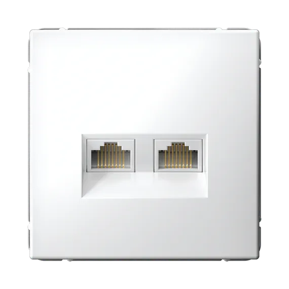 Розетка компьютерная RJ45 + RJ45, кат. Systeme Electric ArtGallery Белый GAL000188