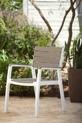 Keter Стул c подлокотниками Гармония (Harmony armchair) белый-капучино — фото 2
