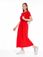 Платье длинное летнее из хлопка и вискозы жатка