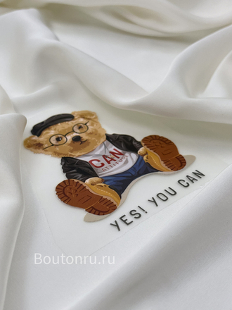 Термонаклейка мишка "Yes! You can"