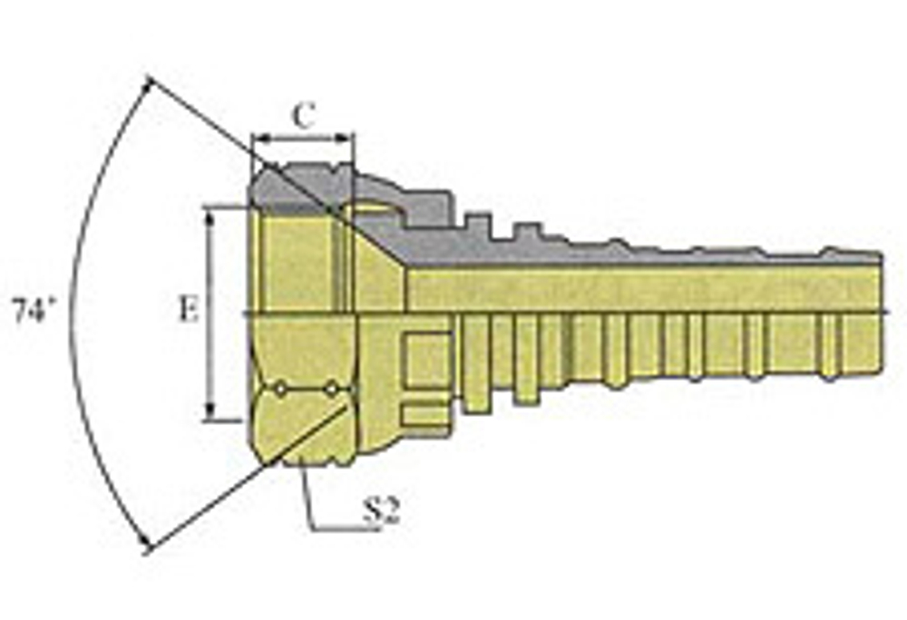 Фитинг DN 20 JIC (Г) 1.1/16 Interlock