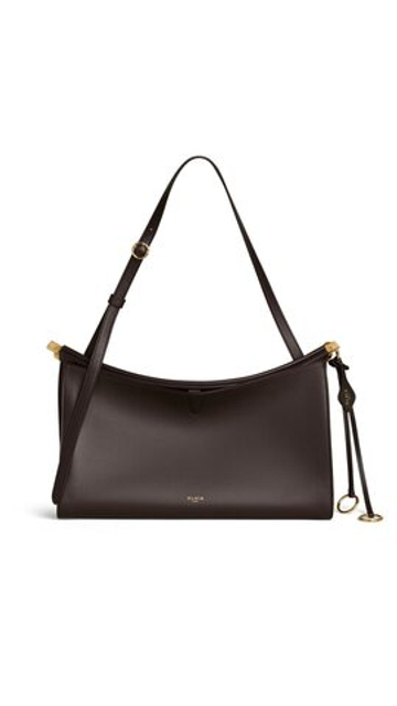 ALAÏA СУМКА LE CLICK POCKET 35 ИЗ ТЕЛЯЧЬЕЙ КОЖИ, ТЕМНО-КОРИЧНЕВЫЙ
