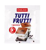 Съедобная гель-смазка Tutti-Frutti со вкусом тирамису 4г