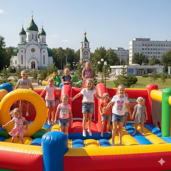 Надувной батут купить в Электростали: горки и арены для праздников