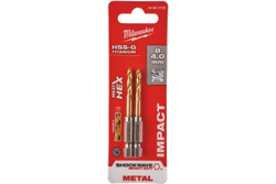 Сверло по металлу RedHEX HSS-G TiN (2 шт; 4х26х71.5 мм) Milwaukee 48894708