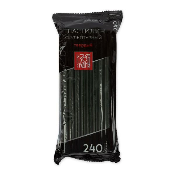 Пластилин скульптурный Аква-колор IZO-SP-240 Изостудия 240 г, 5 шт, 4 оливковый твердый