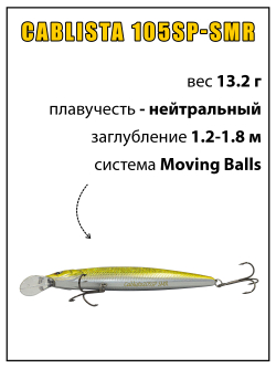 Воблер минноу Cablista 105SP SMR 13.2 г цвет #10